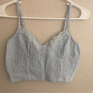 Light Blue Lace Trim Camisole